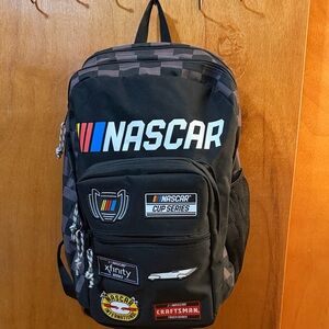 Nascar Black and Gray Backpack with Patches